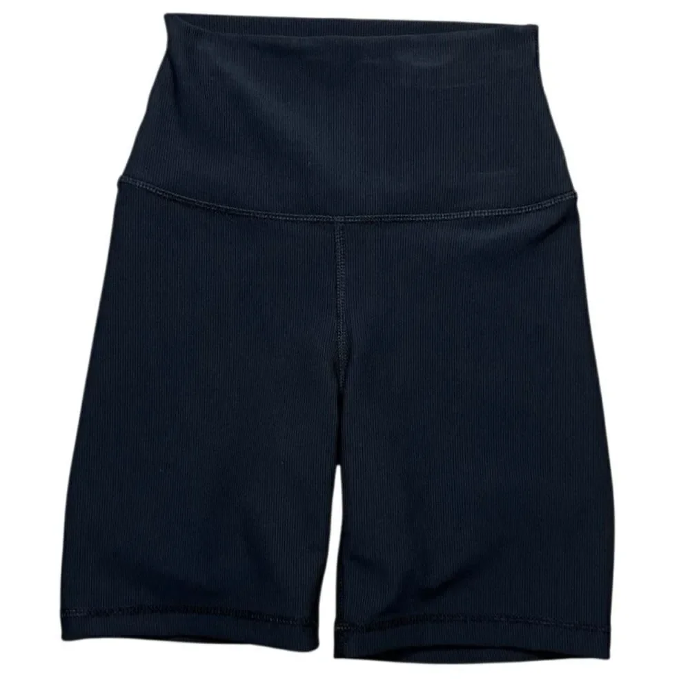 Yogalicious Ribbed Black High-Waisted Athletic 7